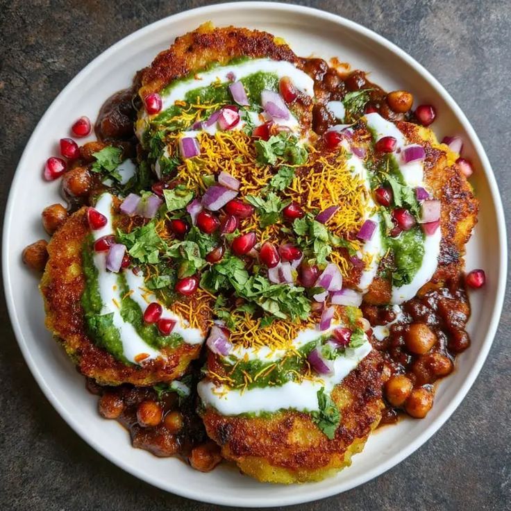 Tangy Aloo Tikki Chaat